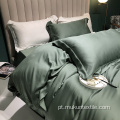 Conjunto de cama de folha de cama tencel sólida